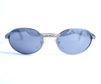 occhiali vintage unisex police 2279 oval frame lenses grey front